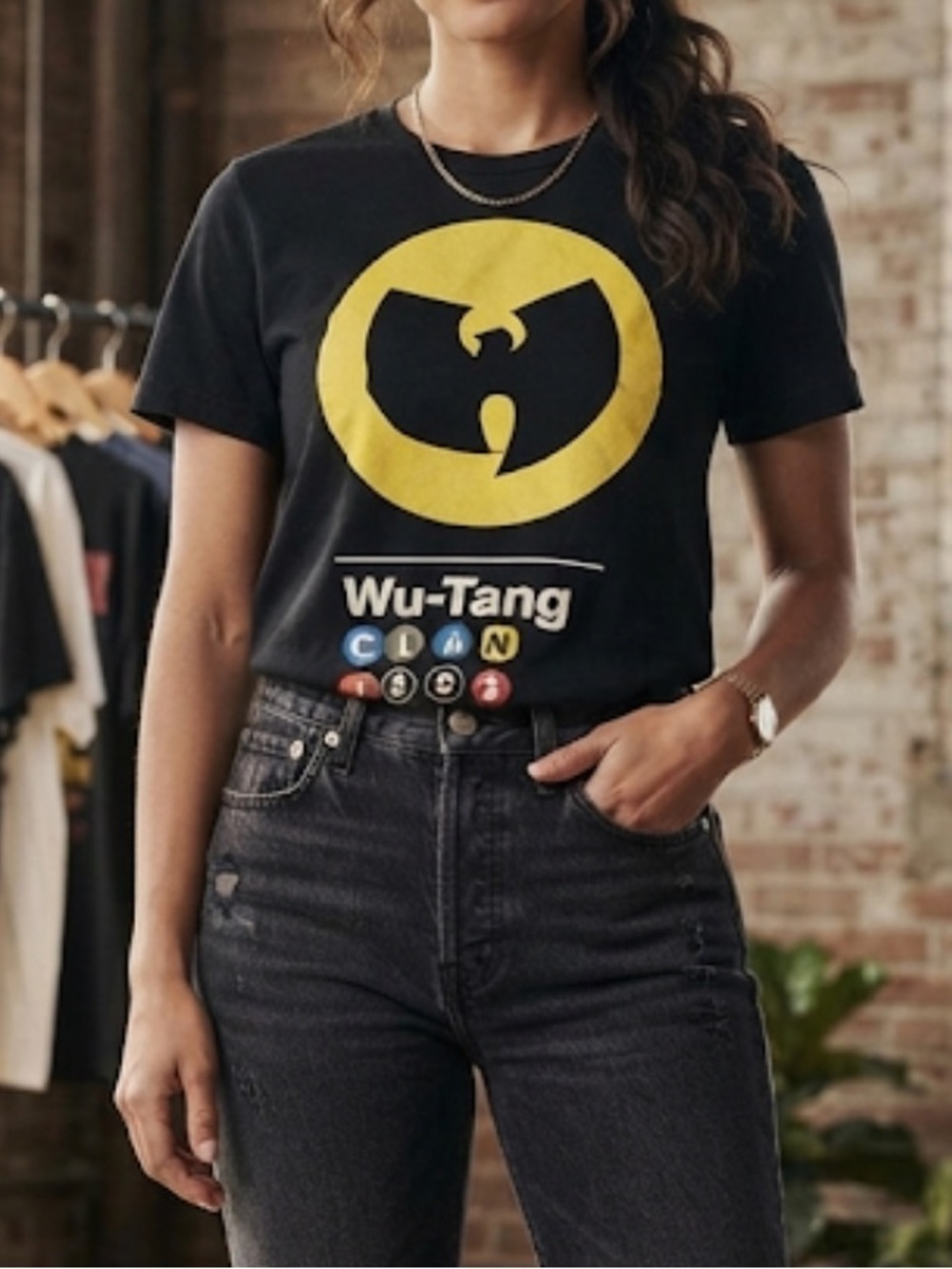 WU-TANG CLAN Subway Graphic Band T-Shirt Small